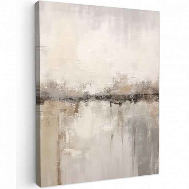 MuchoWow OBRAZ NA PLÁTNĚ Moderní umění - Abstraktní - Béžová 60x80 cm