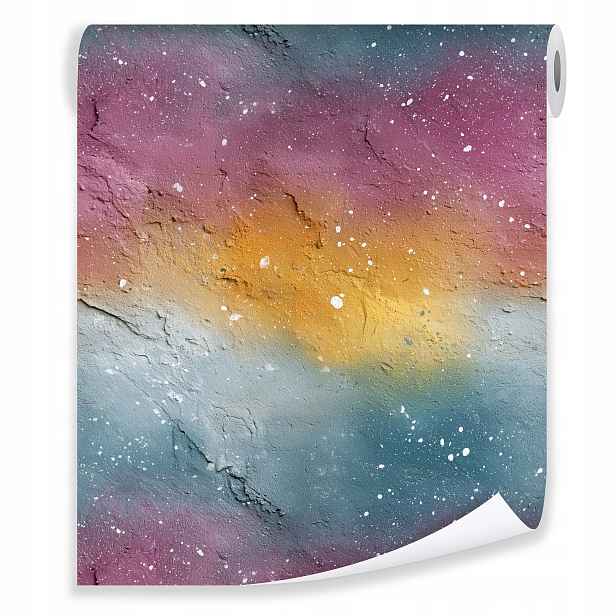 Tapeta Do Předsíně Růžová, Žlutý Beton, Vliesová Tapeta Na Zeď V Roli