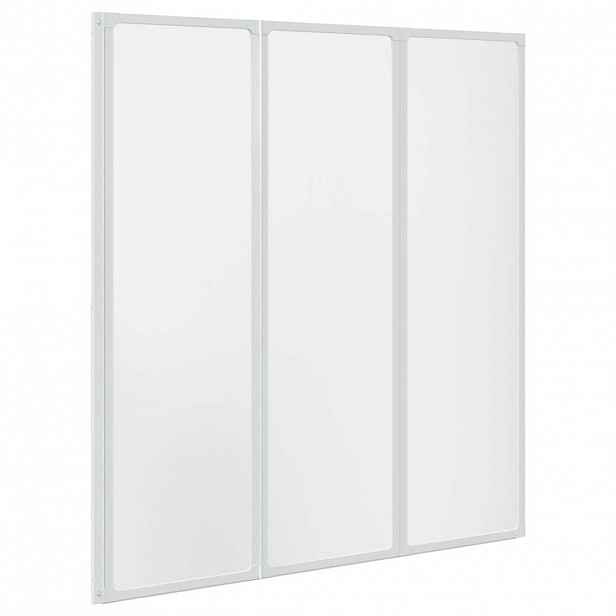 vidaXL Vanová zástěna 141 x 132 cm 3 skládací panely
