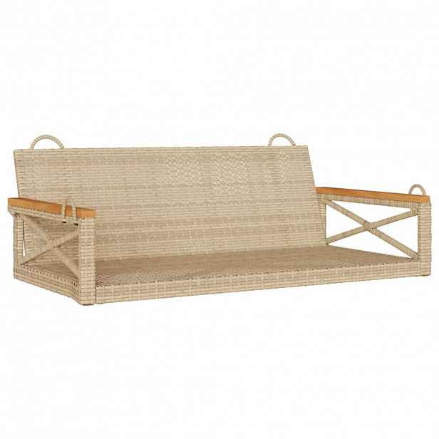 vidaXL Houpací lavice béžová 109 x 62 x 40 cm polyratan