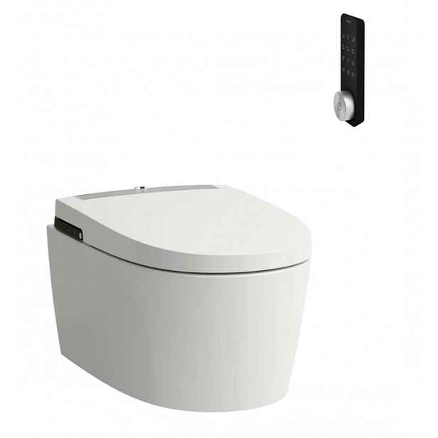 Laufen Cleanet Alvia - Elektronický bidet s keramikou, závěsný, Rimless, SoftClose, LCC, bílá H8211604000001