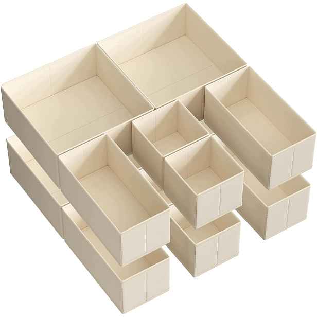 Organizér do šuplíku, krabice do skříně, organizér na prádlo 28 x 28 cm, 12 ks