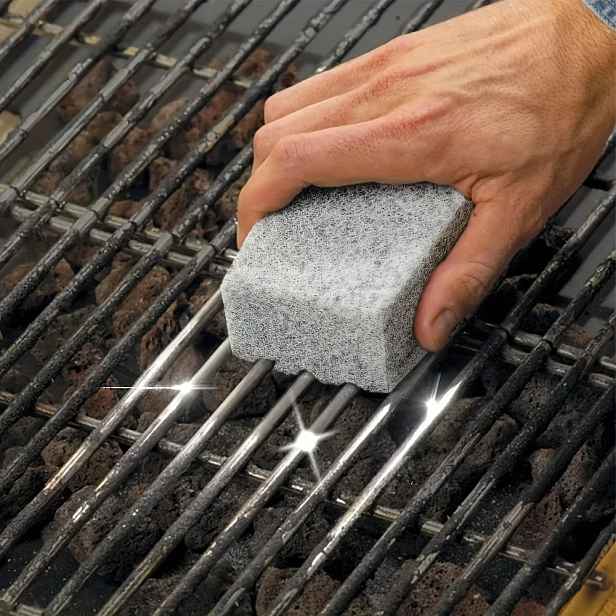TEMU 1ks Kouzelný Čisticí Kartáč na BBQ Gril, Skvělý Pomocník pro Čištění Nádobí při Kempování a Pikniku, Nezbytný Kuchyňský Doplněk
