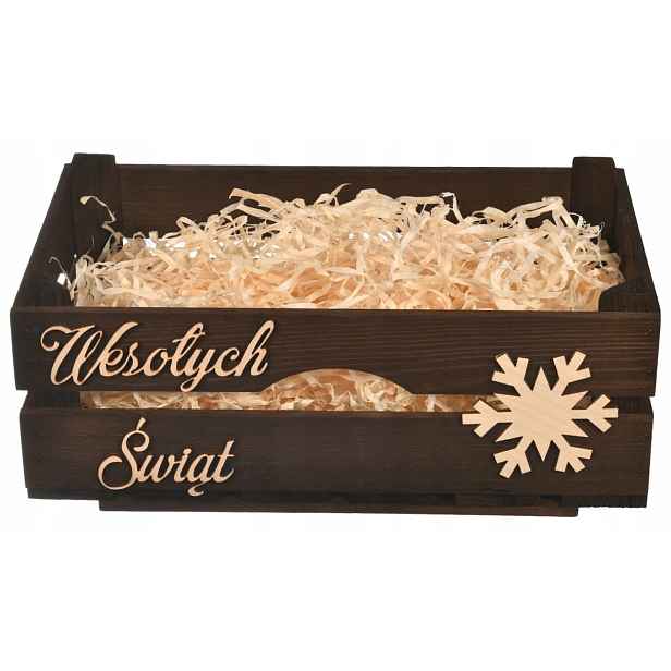 Elegantní dřevěná krabička na vánoční dárky