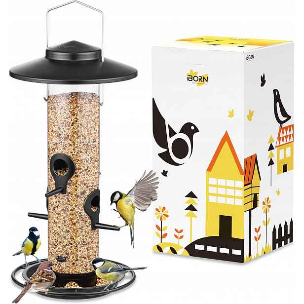iBorn Kovové venkovní krmítko pro ptáky, krmítko pro ptáky 2LB