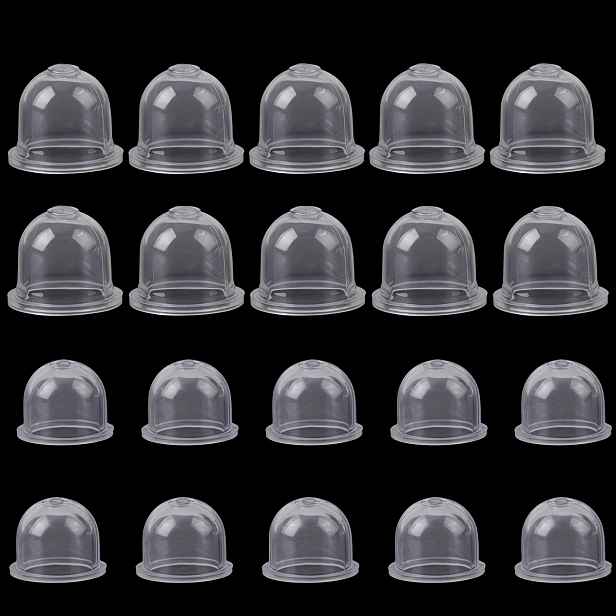 TEMU 20 karburátorových zapalovacích žárovek pro sekačky na trávu, vyžínače a foukače - Odolná benzínová kapsová pumpa (19 mm / 22 mm) - Nezbytné