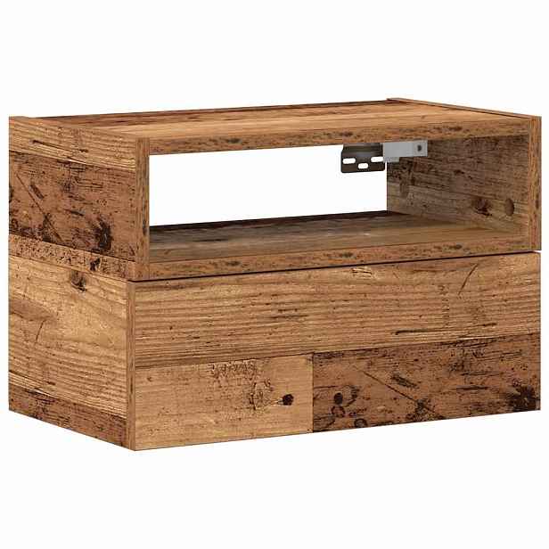 vidaXL Nástěnný noční stolek old wood 45x26x28,5 cm