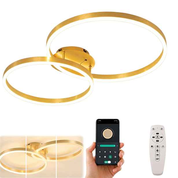 stropní svítidlo Led Zlatý lustr Stropní Svítidlo Ring Moderní do obývacího pokoje 42W 4500
