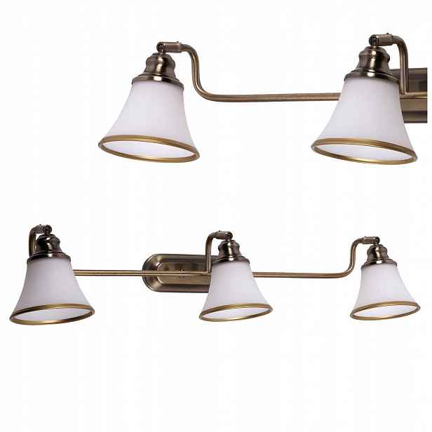 Klasická tříbodová nástěnná reflektorová lampa nad zrcadlo Grando 6547