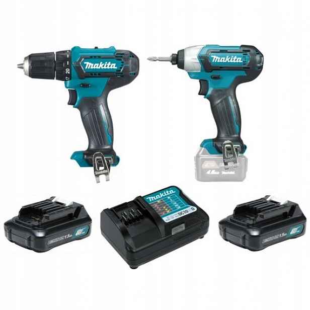 Makita CLX224X aku sada DF333DZ+TD110DZ, 12V/2*1,5Ah, hliníkový kufr