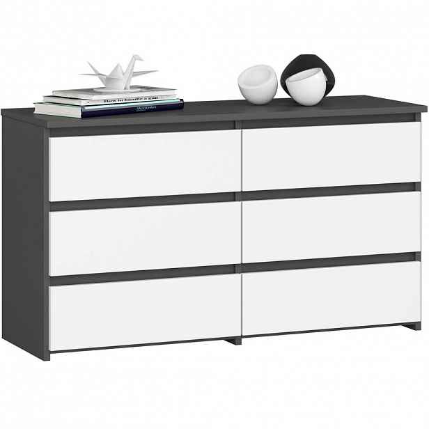 RAUMHIRSCH FURNITURE KOMODA grafitově šedá, bílá 57/100/35