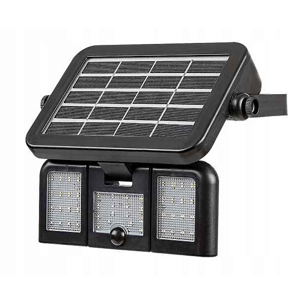 Solární zářič s Led senzorem 9.6W Lihull černý 77020 Rabalux