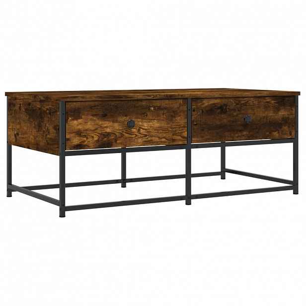 vidaXL Konferenční stolek kouřový dub 100x51x40 cm kompozitní dřevo