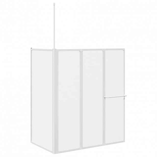 vidaXL Sprchová a vanová zástěna tvar L 70x120x137cm 4 panely skládací