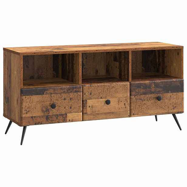 vidaXL Televizní skříň Staré dřevo 102 x 34,5 x 50 cm Kompozitní dřevo