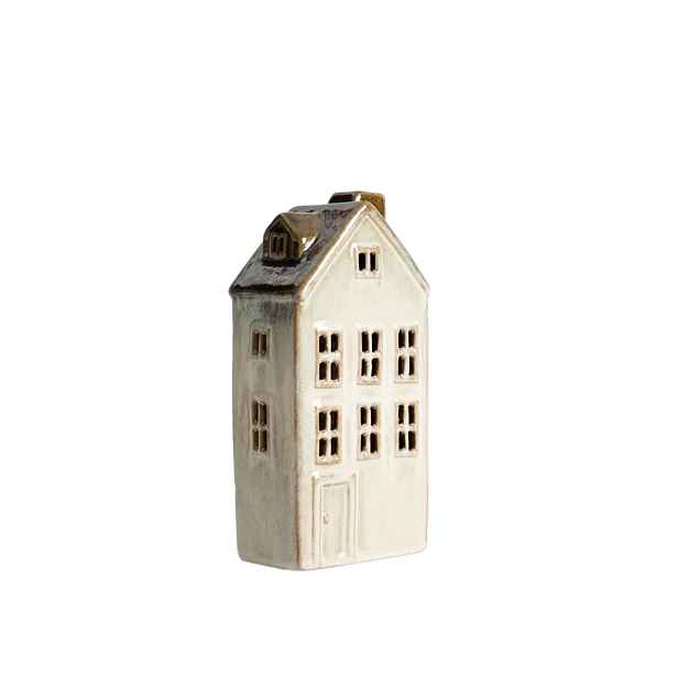 Led dekorace Village činžovní dům široká šedá 14,3x9,1x18,1 cm Homla
