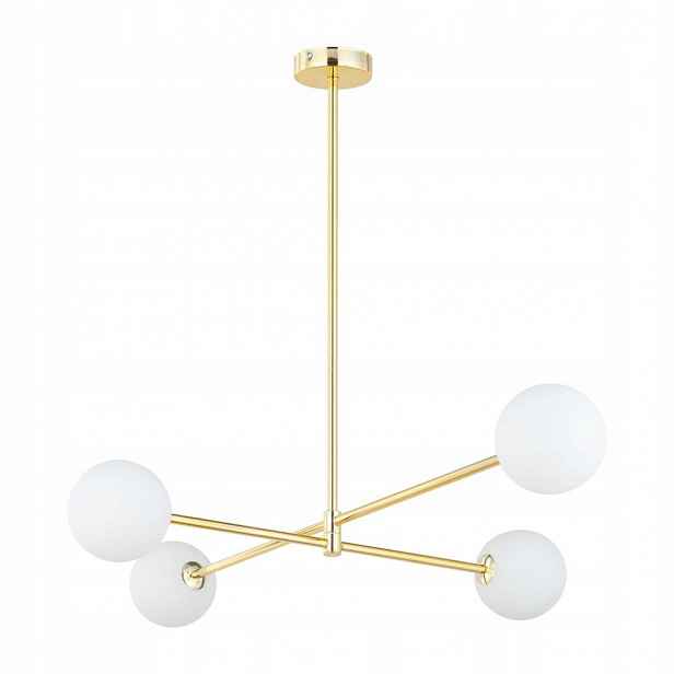Lustr Závěsné Stropní Svítidlo Zlatá 4xG9 Skleněné stínítko Sarius Tk Lighting