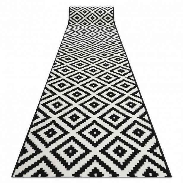 rugsX BĚHOUN BCF MORAD Ruta diamanty preto / krém 60 cm 60/260 cm