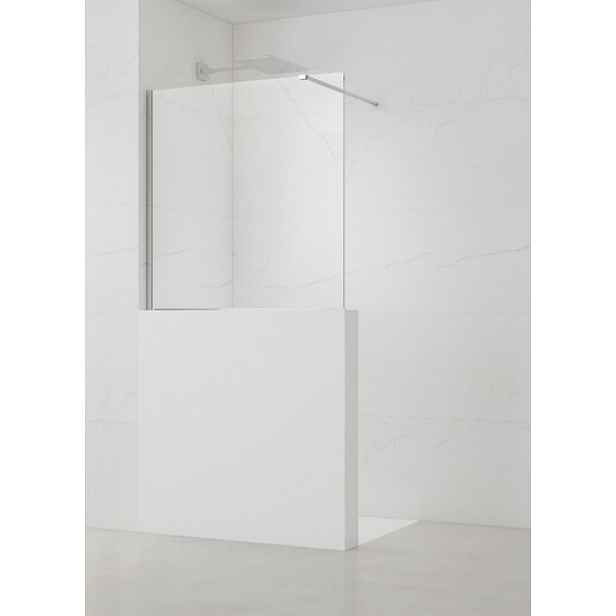 Sprchová zástěna SAT Walk-in 110x100 cm na sníženou příčku SATWIS110