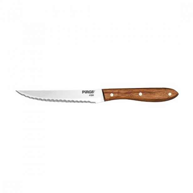Steakový nůž, 12 cm, dřevěná rukojeť, "Elite" - Pirge