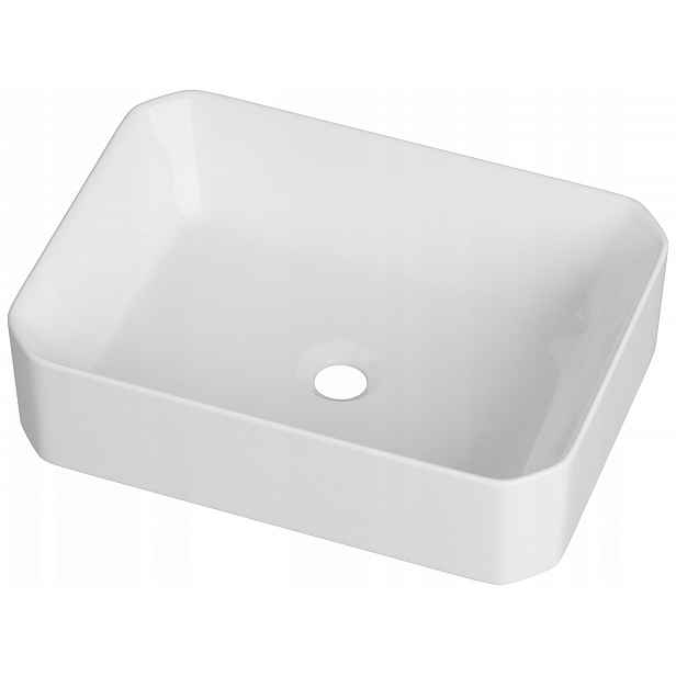 Umyvadlo Na Desku Jednoduché Bílé Keramické Koupelnové 50x36,5 Rado