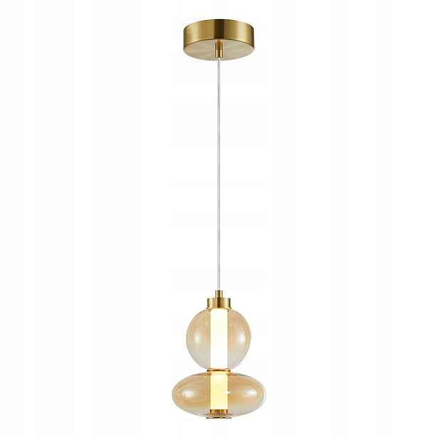 Závěsná lampa Milagro Daphne Amber ML0345 Led 12W 3000K jantarově zlatá
