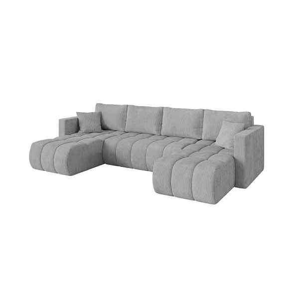 ALTDECOR SEDACÍ SOUPRAVA DO U s funkcí spaní a úložným prostorem GARD-U 300x146x85 šedá manšestr