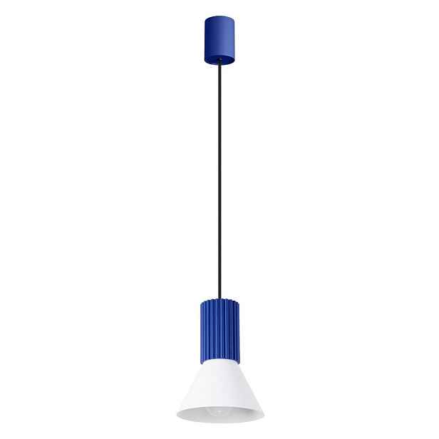 Modré kovové závěsné svítidlo ø 14 cm Niru – Sollux