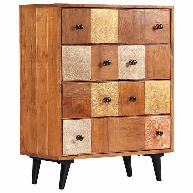 vidaXL Komoda se zásuvkami 60 x 30 x 75 cm masivní akáciové dřevo
