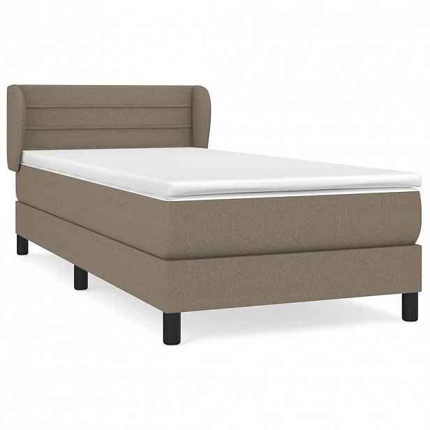 vidaXL Box spring postel s matrací taupe 90x190 cm textil