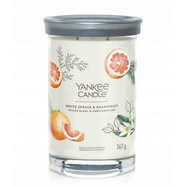 Bílá Smrk & Grapefruit Yankee Candle Signature svíčka tumbler 2 knoty