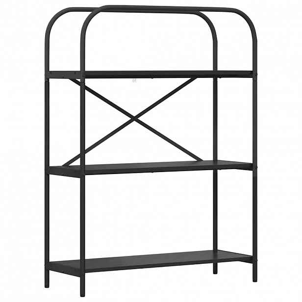 vidaXL Knihovna 3 úrovní 80 x 30 x 109 cm Kompozitní dřevo Černý dub