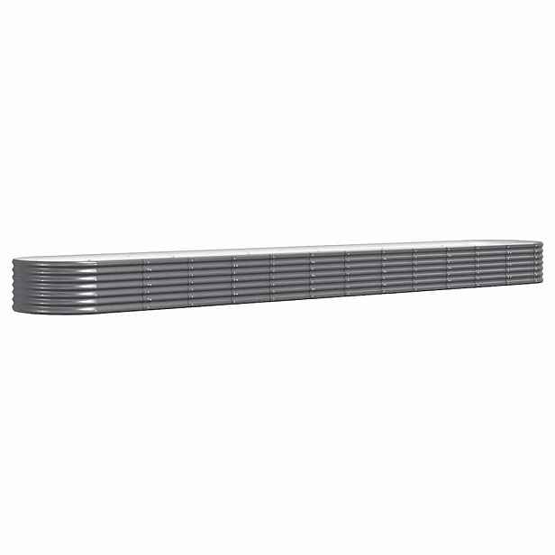 vidaXL Vyvýšený záhon pozinkovaná ocel 512x80x36 cm antracitový