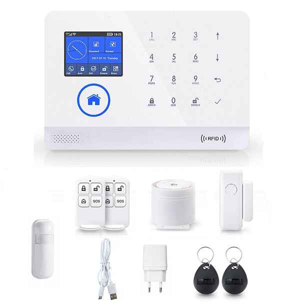 LCD Alarmový Systém 2.4" Gsm WiFi Tuya Smart V Polštině