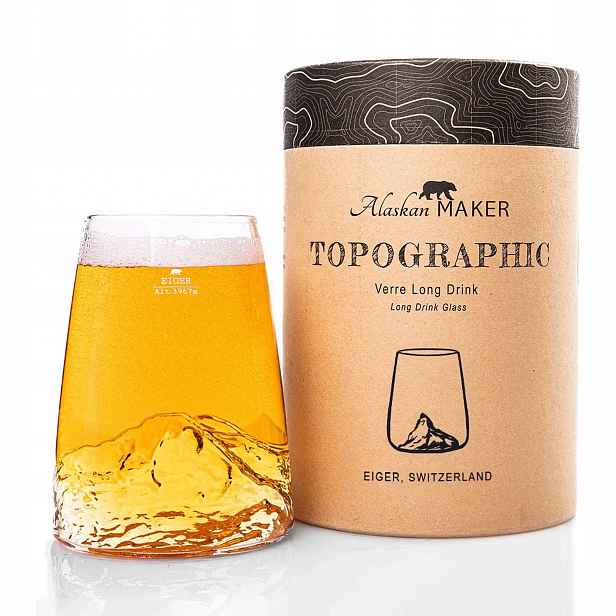Sklenice Long Drink Topographic Eiger