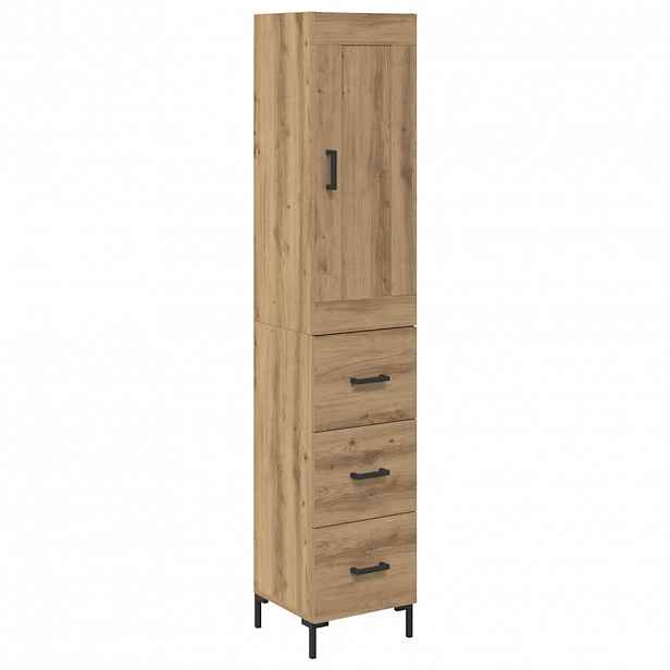 vidaXL Vysoký bufet Artisanový dub 34,5 x 34 x 180 cm Kompozitní dřevo
