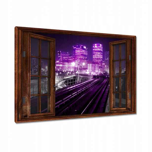 Obrazy 120x80 Fialové mrakodrapy