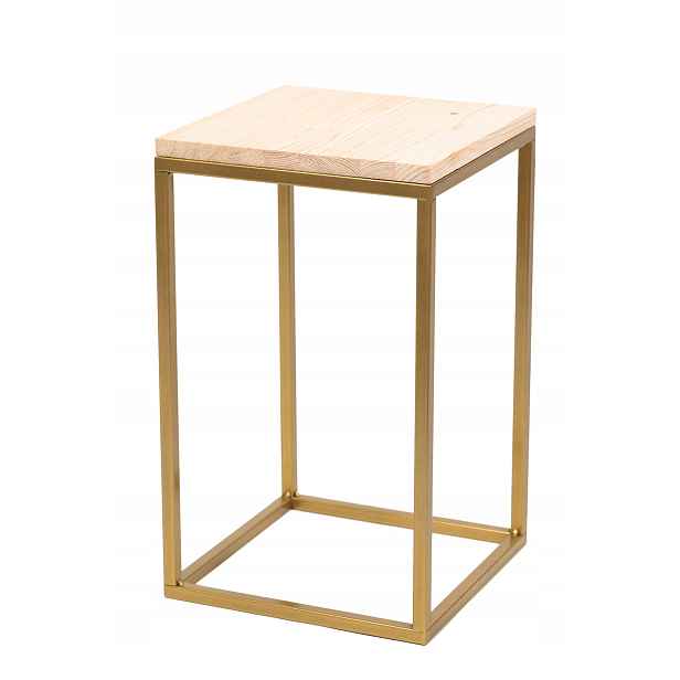 Držák Na Květináč Kovový Stojan Na Květiny Zlatý 40 CM Loft Polský Výrobek
