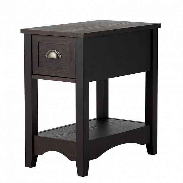 COSTWAY POMŮCŮVÝ STOLEK 59 cm tmavě hnědý