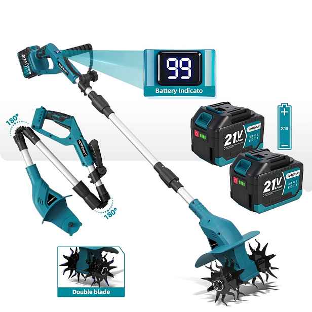 Kultivátor Elektrická Zahradní Kultivátor 21V 2AKU