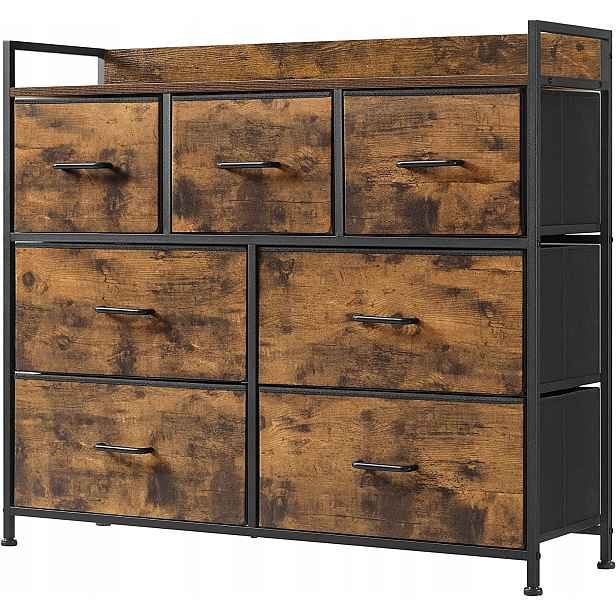 Průmyslová komoda do obývacího pokoje 98 cm Loft zásuvky