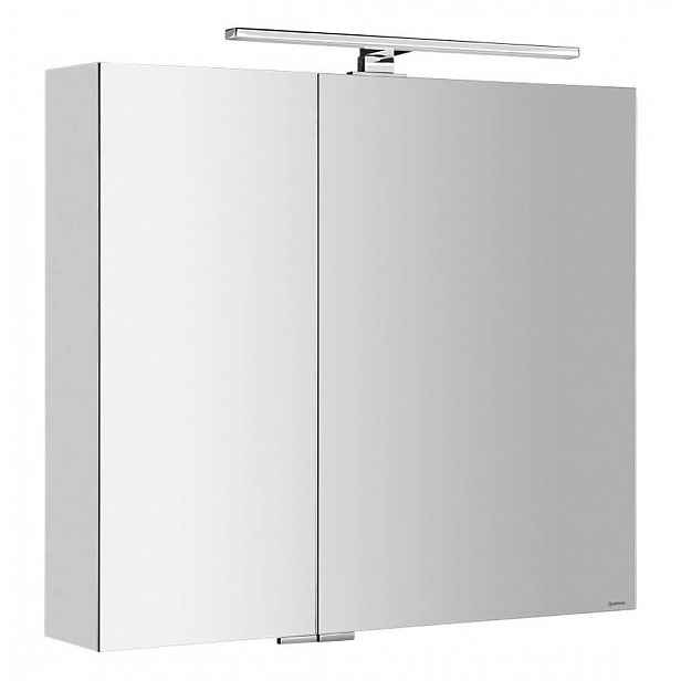 Sapho Mirró - Zrcadlová skříňka s LED osvětlením 80x70x16 cm, 2x dvířka, bílá MC080-0030