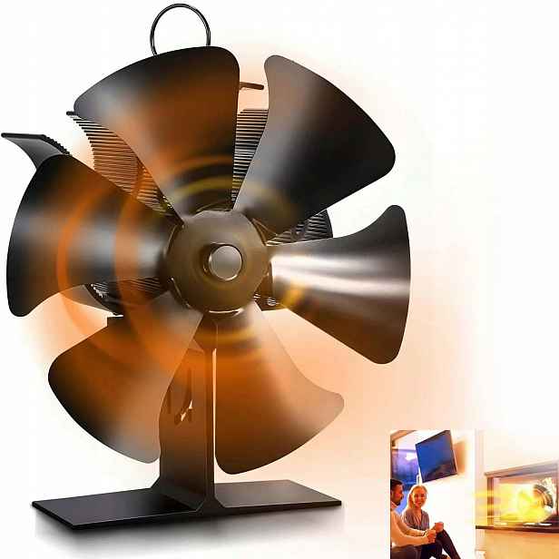 Teplovzdušný Krbový Ventilátor, Termoelektrický Ventilátor, 6 Lopatek