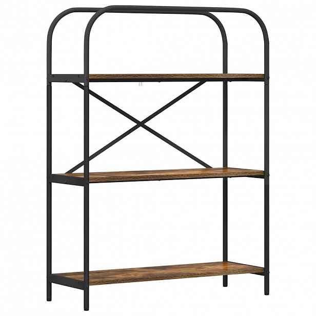 vidaXL Knihovna 3 úrovní 80 x 30 x 109 cm Kompozitní dřevo Kouřový dub