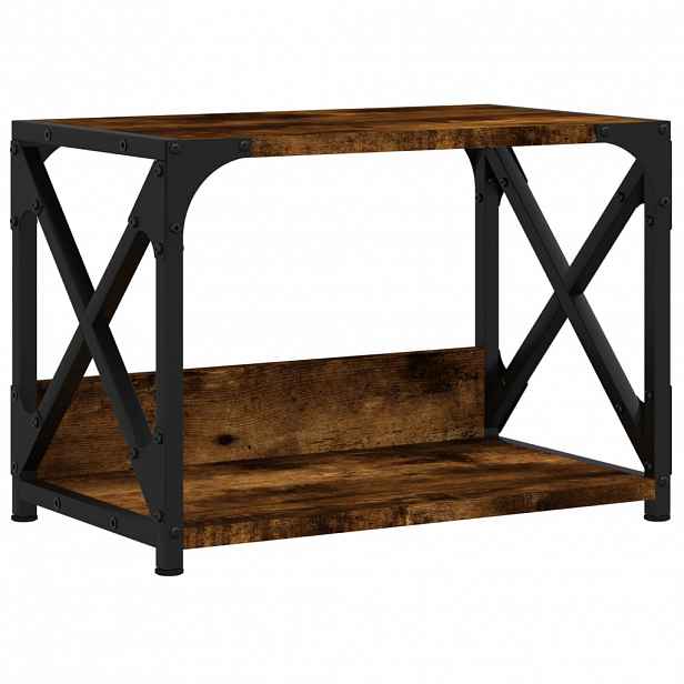 vidaXL Stojan na tiskárnu 2patrový kouřový dub 44x26x31,5 cm kompozit