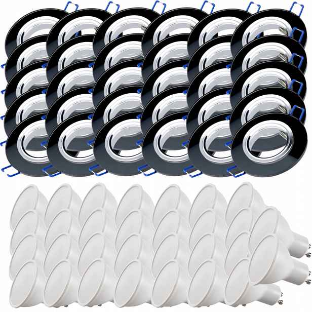 30x Skleněné Stropní Svítidlo Zapuštěné Do Stropu Křišťál 10W Led Žárovky