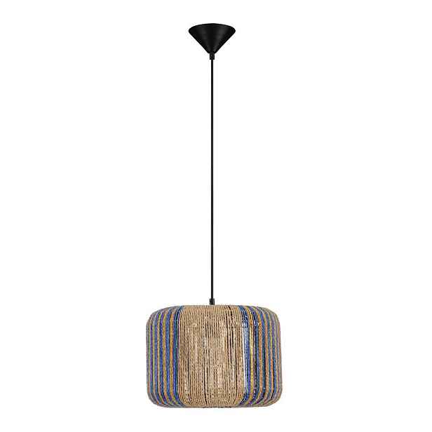 Modré/v přírodní barvě provazové závěsné svítidlo ø 33 cm Abby – Nova Luce