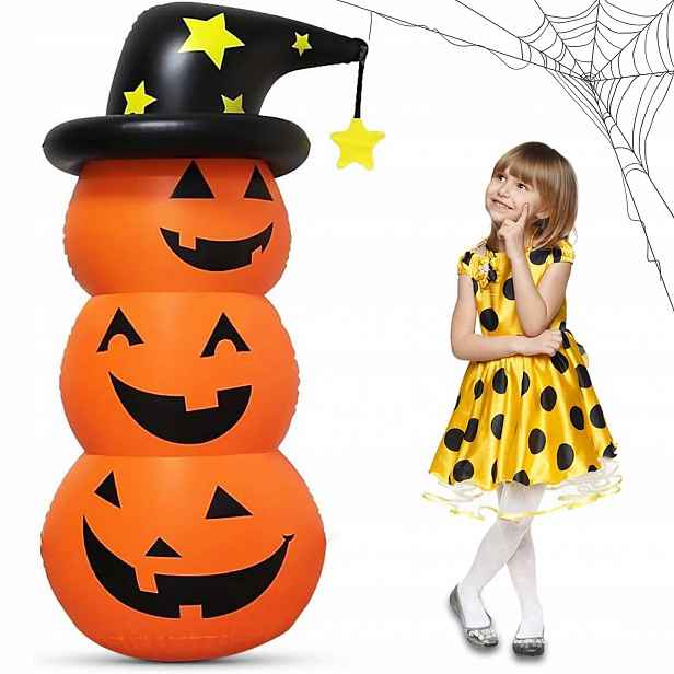 Nafukovací Ozdoba Halloween Dýně 140 CM, Snadná Montáž