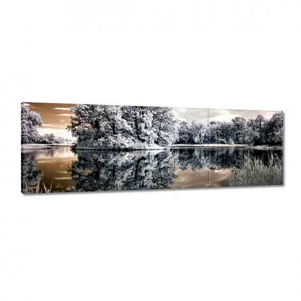 Obrazy 120x40 Ostrov na jezeře