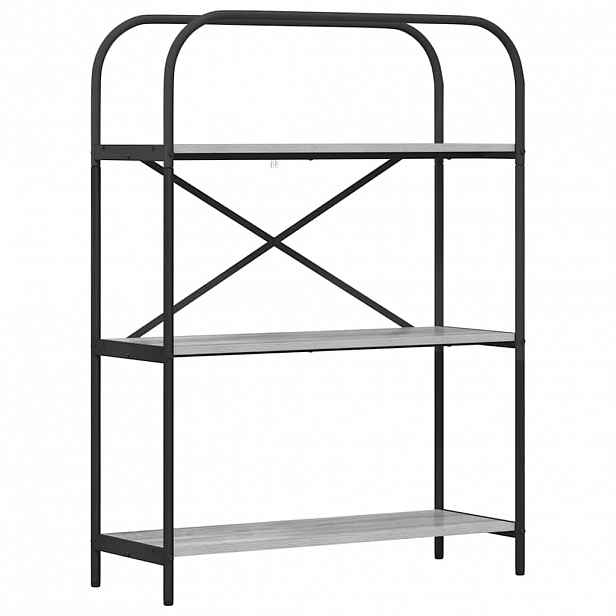 vidaXL Knihovna 3 úrovní 80 x 30 x 109 cm Kompozitní dřevo Šedá Sonoma